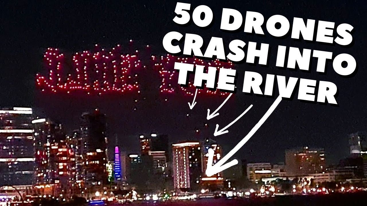 Drone show crash